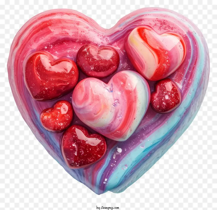 Estilo Candy Heart De Estilo Dibujado A Mano，Escultura Del Corazón PNG