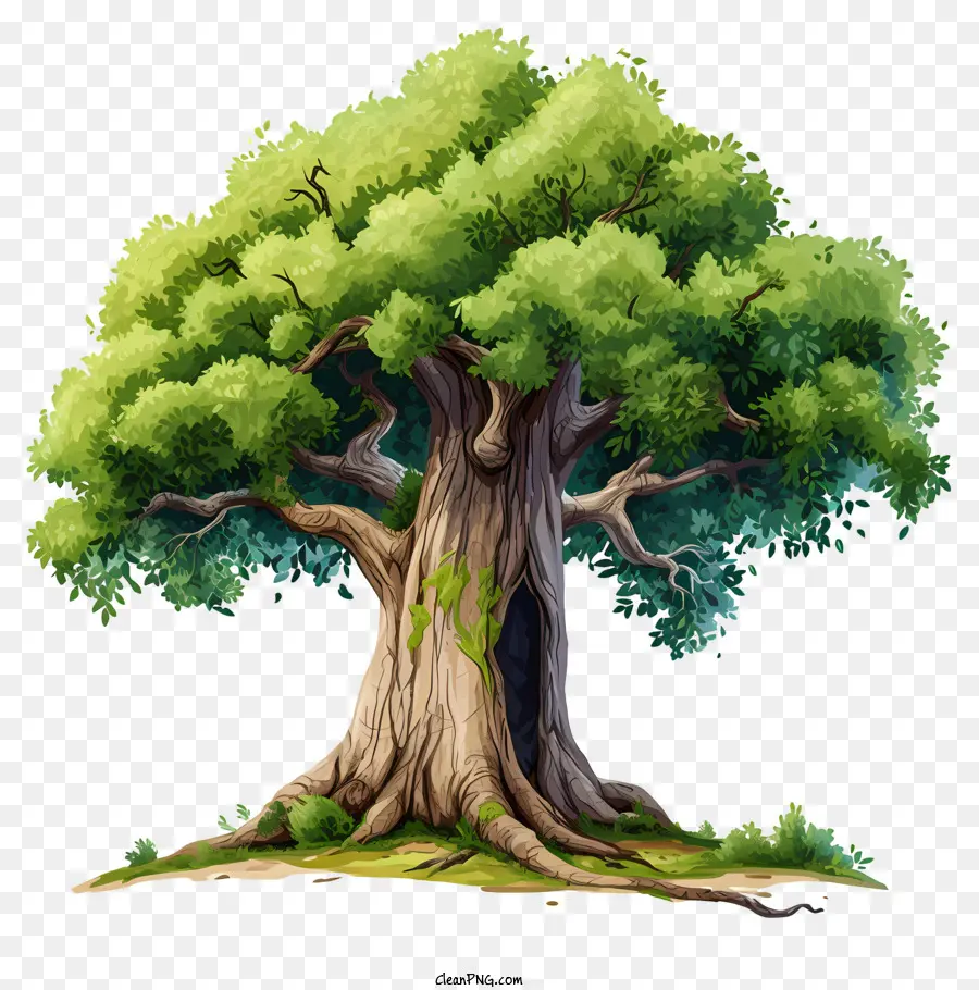 Big árbol De Acuarela，Árbol PNG