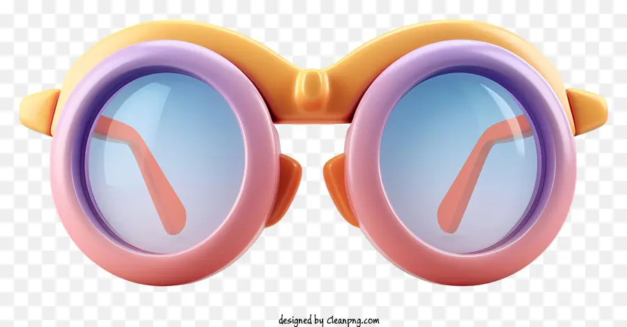 Carnaval，Gafas Redondas Simples PNG