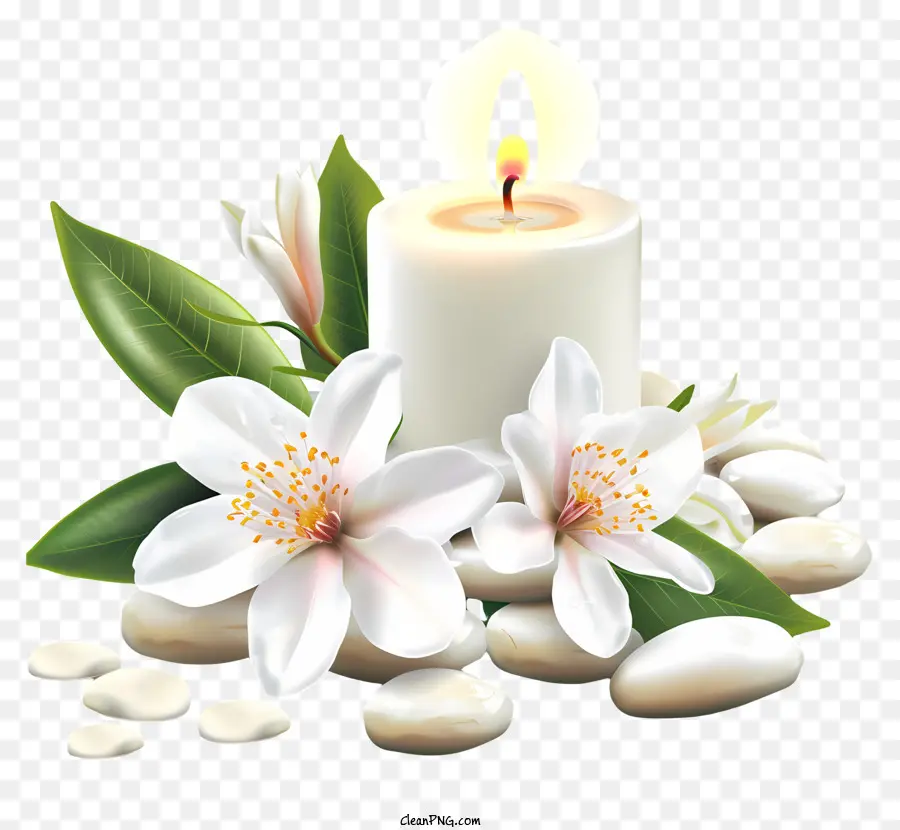 Spa，Vela Y Flor PNG