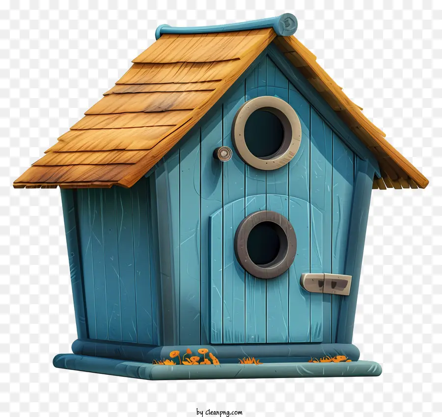 Casa De Pájaros De Estilo Realista，Casa De Pájaros Azules PNG