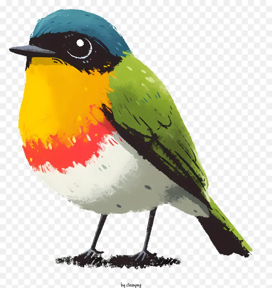 Pájaro Estilo Garabato，Pájaro De Colores PNG