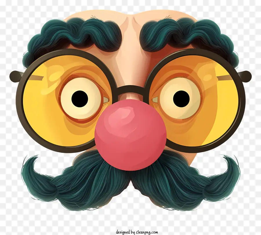 Gracios Glases De La Nariz Groucho Ilustran，Payaso PNG