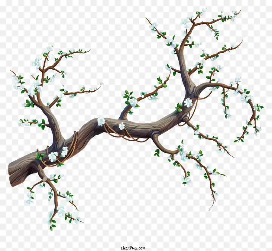 Rama De árbol Dibujada A Mano，Rama De árbol PNG