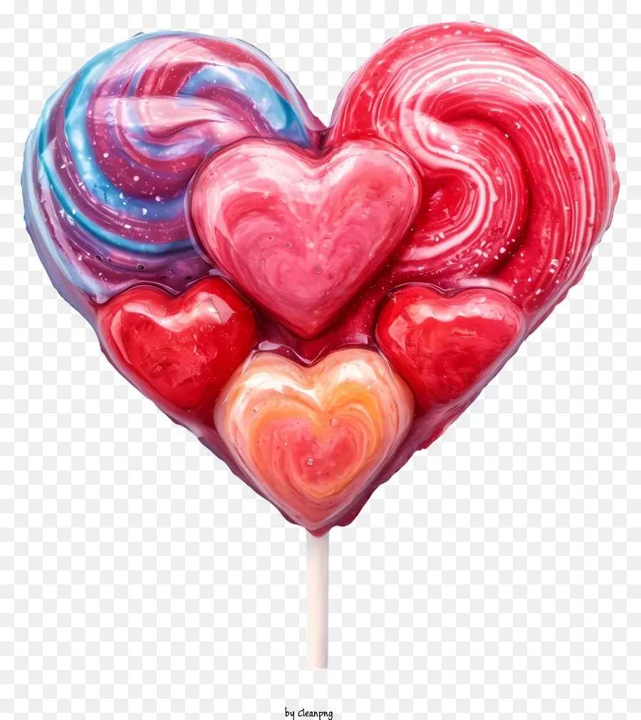 Estilo Candy Heart De Estilo Dibujado A Mano，Piruleta PNG