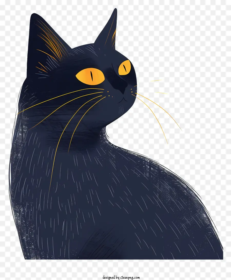 Gato Minimalista，Gato Negro PNG