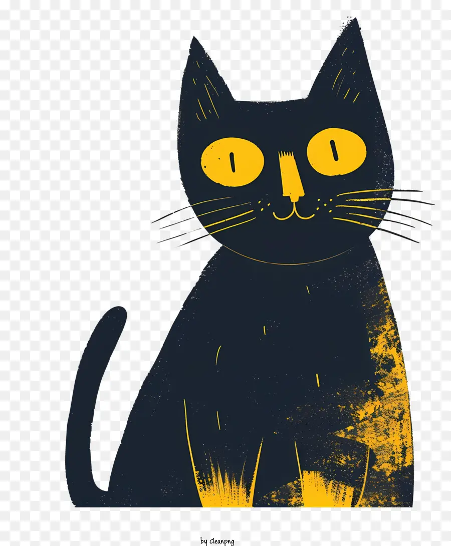 Gato Minimalista，Gato Negro PNG