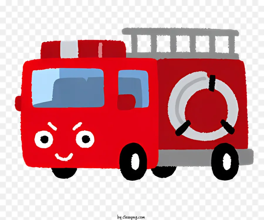 Dibujos Animados De Coches，Rojo Camión De Bomberos PNG