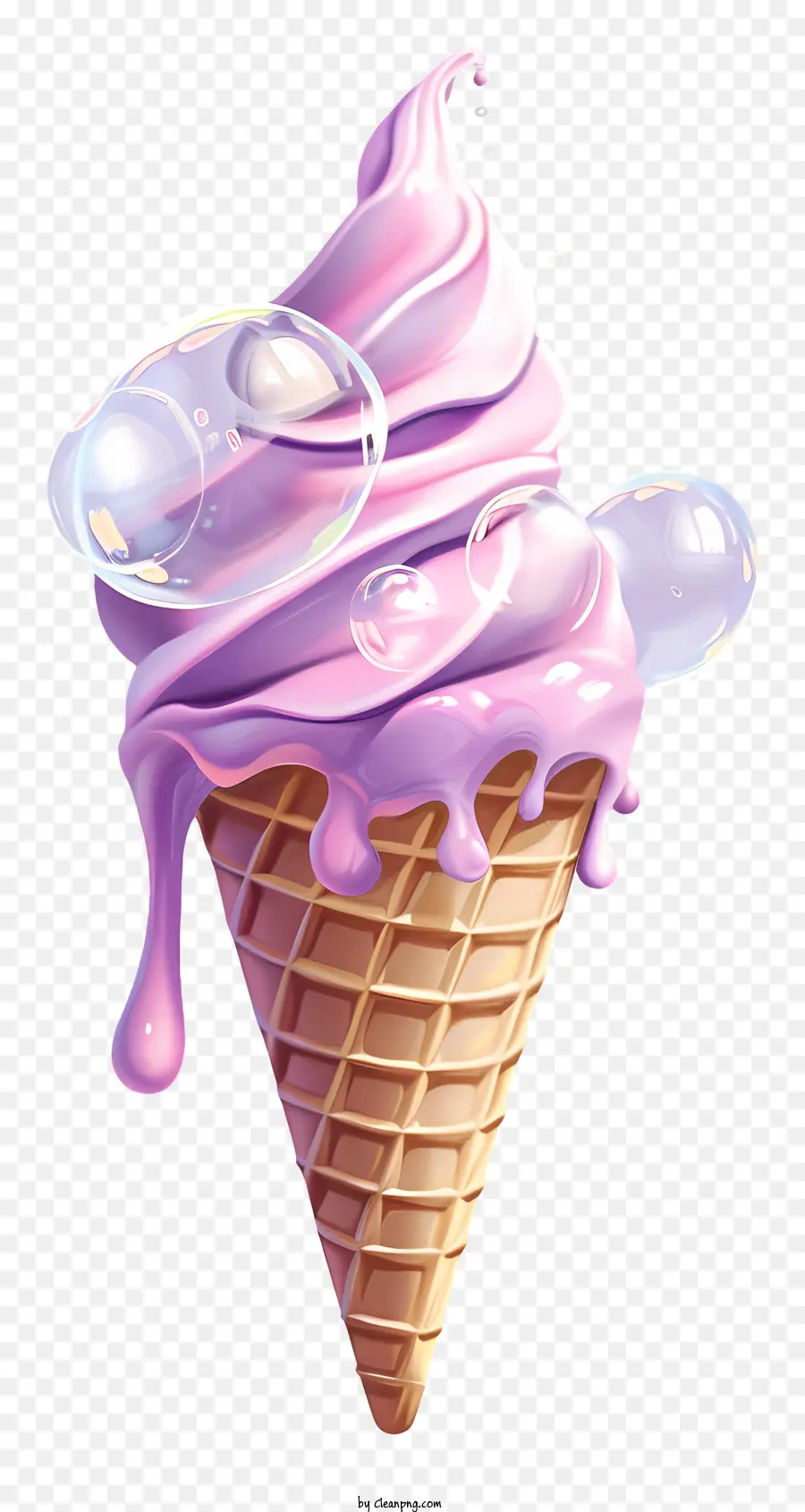 Helado，Cono De Helado Rosa PNG