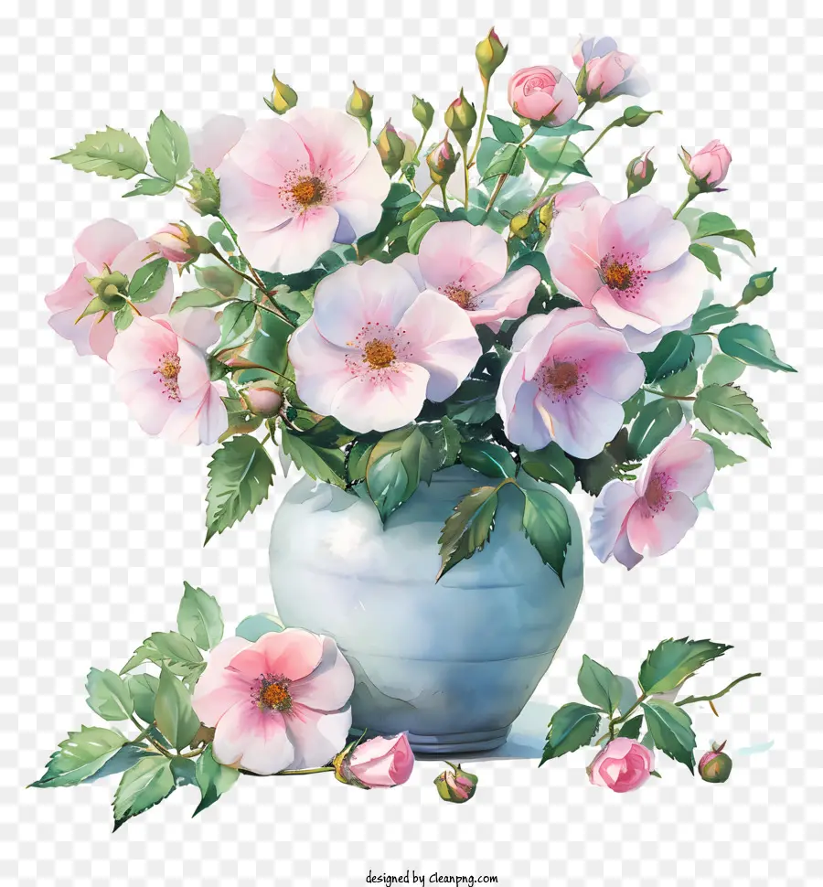 Flor De Rosa De Perro，Pintura PNG