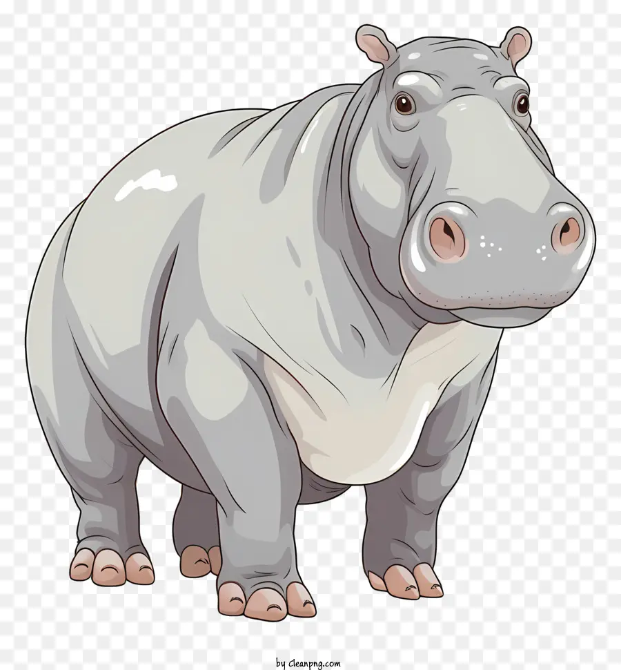 Hippo，Hipopótamo Gris PNG