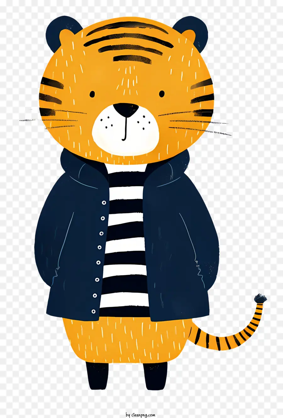 Cartoon Tiger，Tigre En Chaqueta PNG