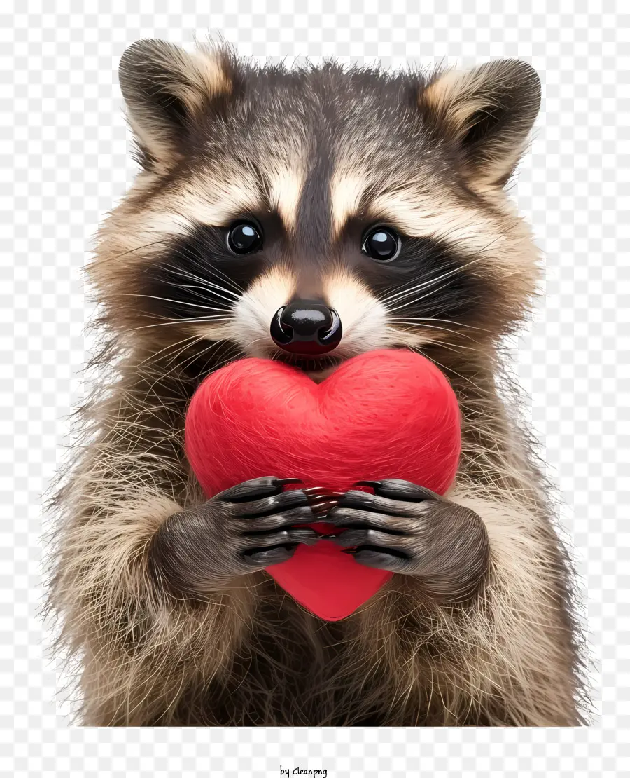 Mapache De San Valentín，Mapache PNG