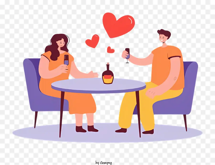 La Cena De San Valentín，Pareja PNG