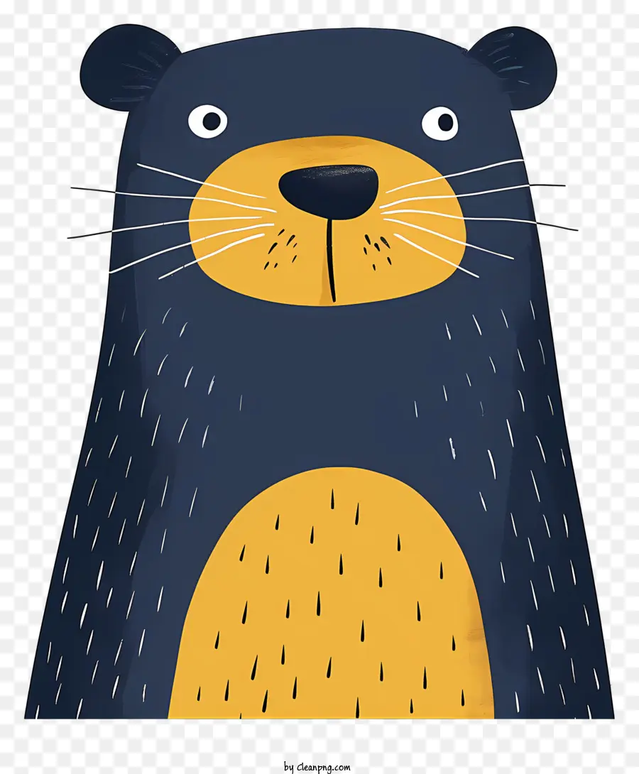 Marmota De Dibujos Animados，Oso Azul Y Amarillo PNG