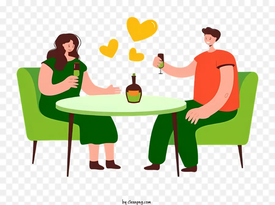 La Cena De San Valentín，Pareja PNG