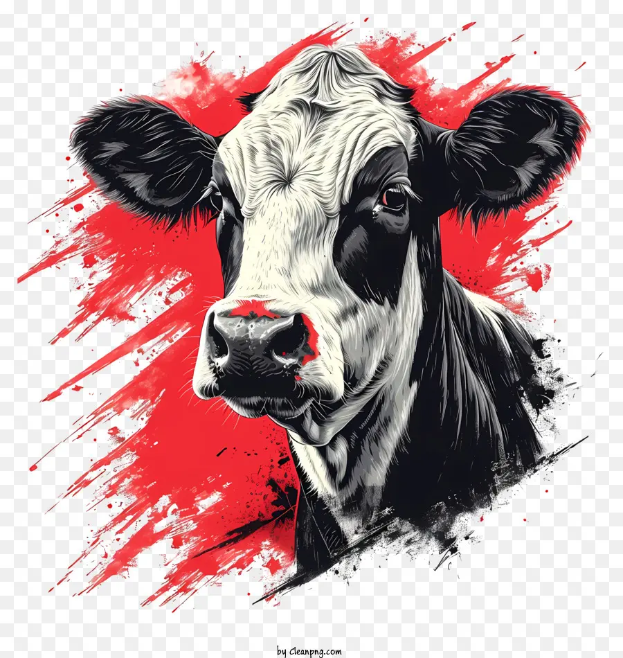 Retrato De Vaca，Vaca PNG