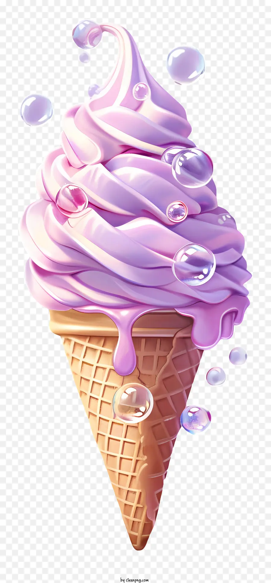 Helado，Cono De Helado Rosa PNG