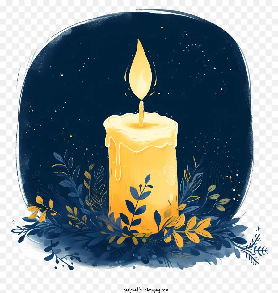 Candlelight，Vela Amarilla PNG