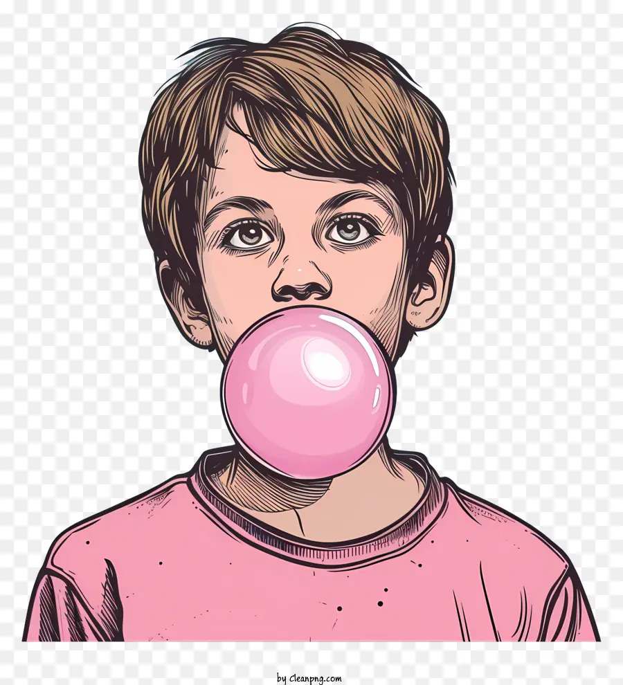 Día De Chicle De Burbujas，Chico PNG