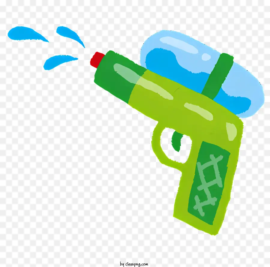 Pistola De Agua，Mango Verde PNG