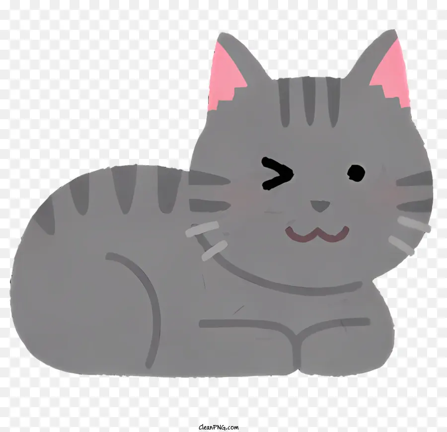 Gato De Dibujos Animados，Gato Gris PNG