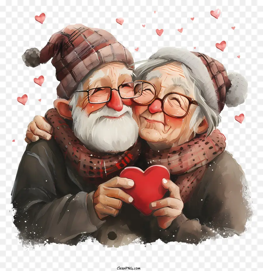 Valentine，Old Couple PNG