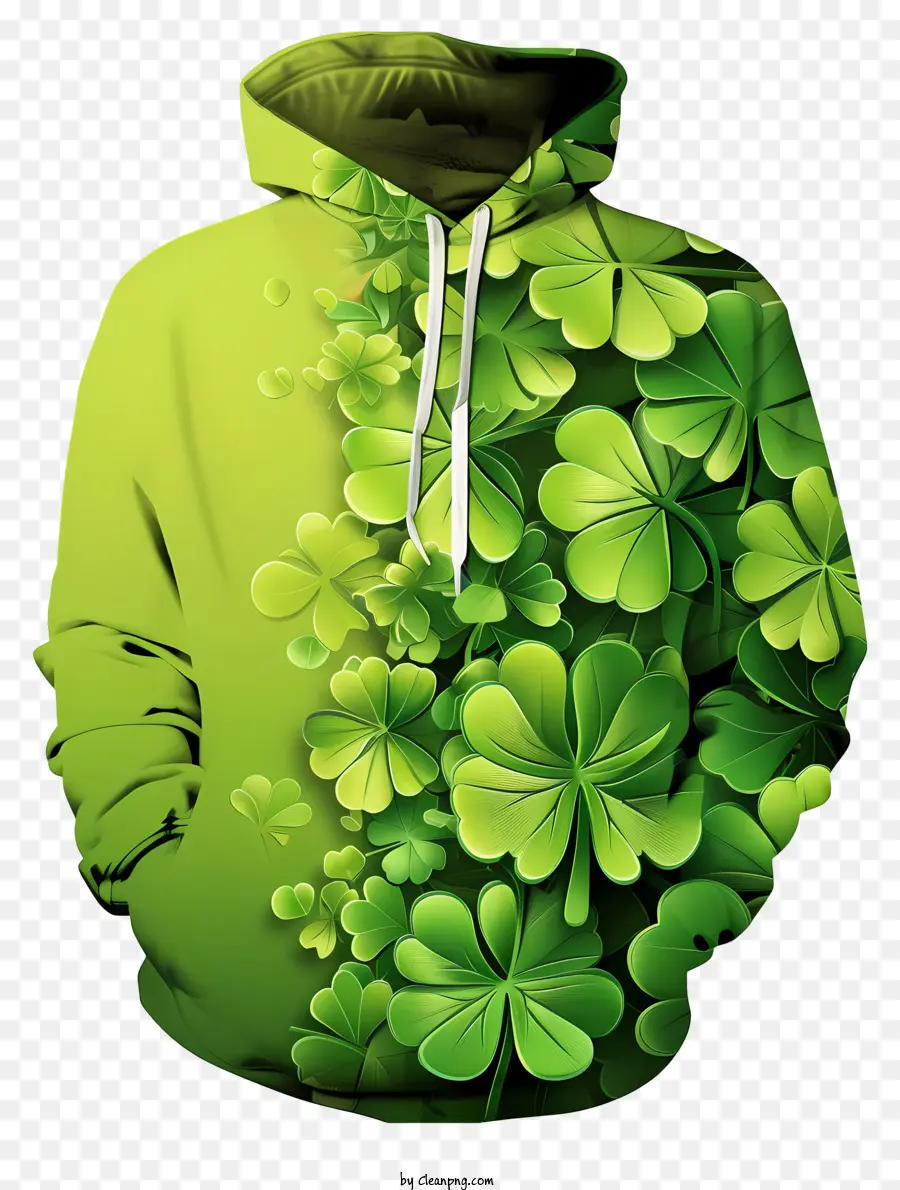 Sudaderas Con Capucha Del Día De San Patricio，Sudadera Con Capucha De Trébol Verde PNG