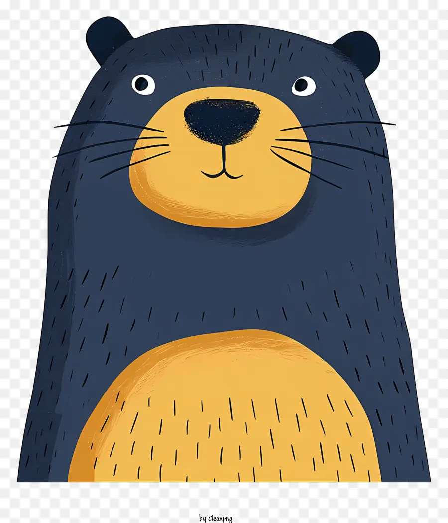 Marmota De Dibujos Animados，Oso Negro Y Amarillo PNG