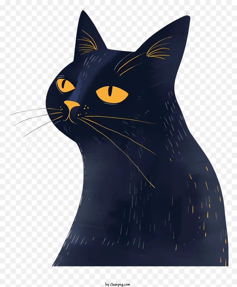 Gato Minimalista，Gato Negro PNG