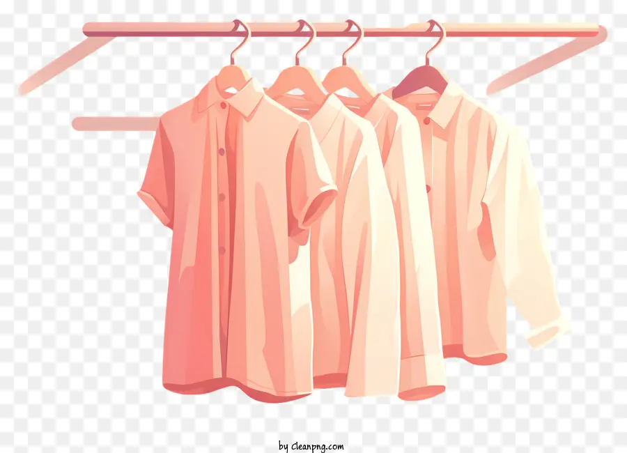 Camisas Colgadas En Estante，Camisa De Color Rosa PNG
