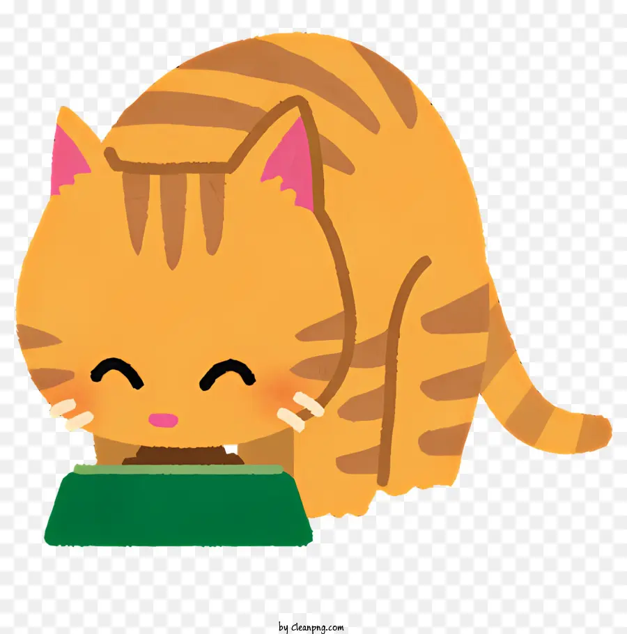 Gato De Dibujos Animados，Gato Atigrado Naranja PNG