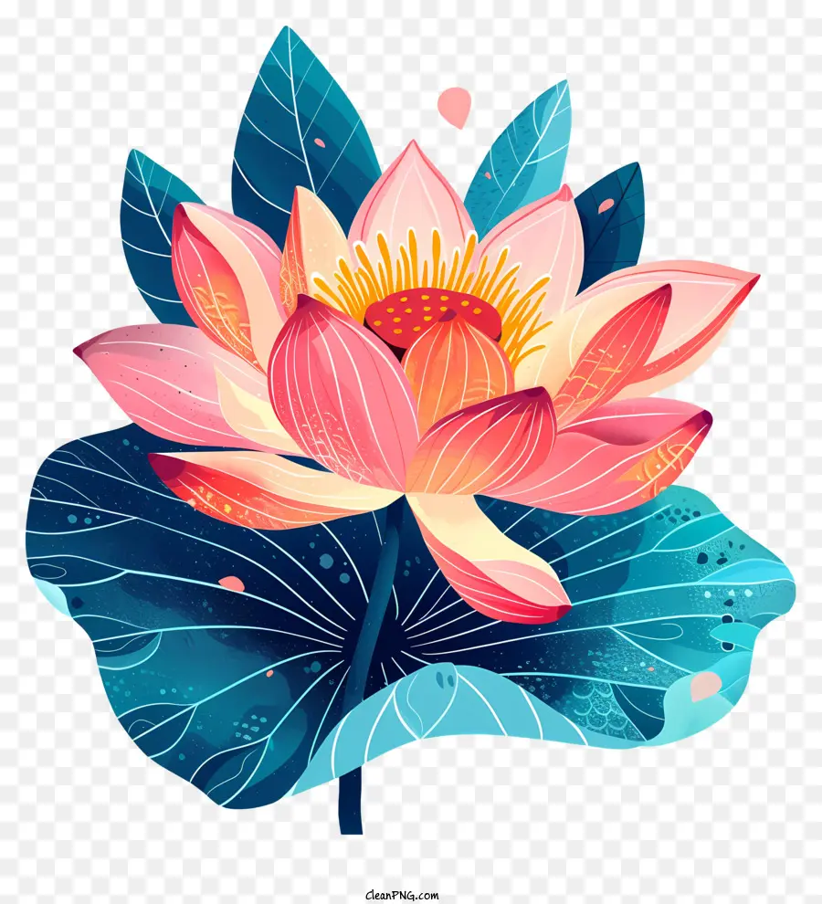 Flor De Loto，Loto Colorido PNG