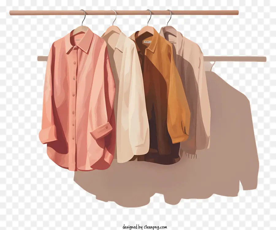 Camisas Colgadas En Estante，Estante De La Ropa PNG