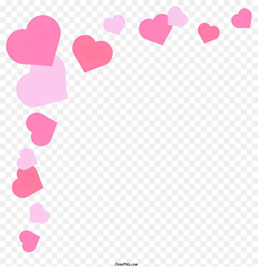 Corner De Corazones，Fondo Rosa PNG