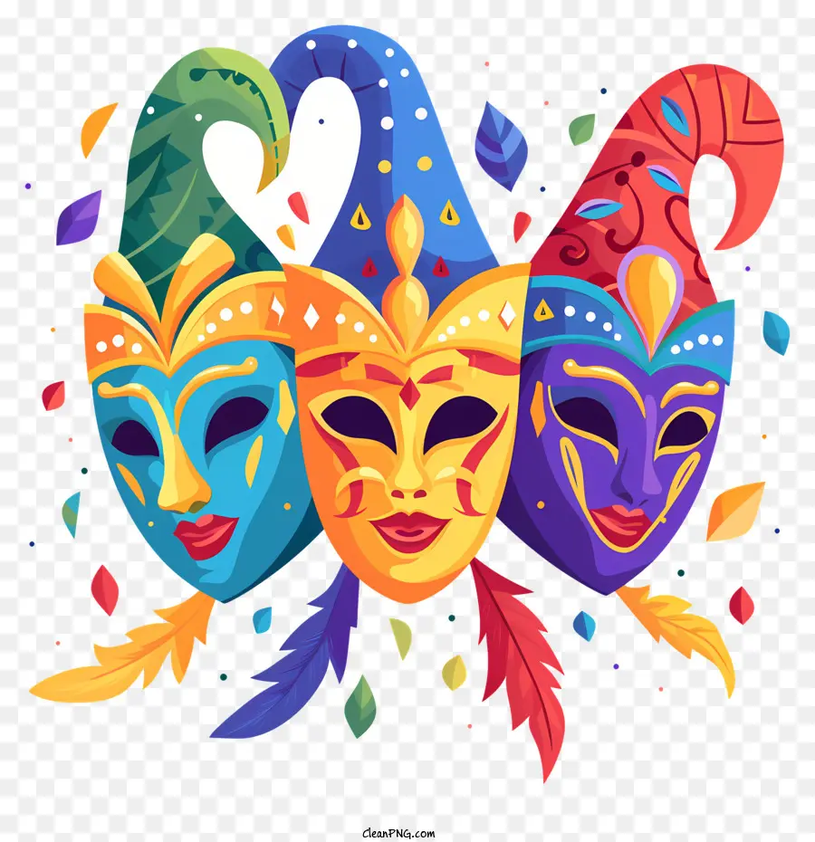 Día De Fastnacht，Máscaras De Carnaval PNG