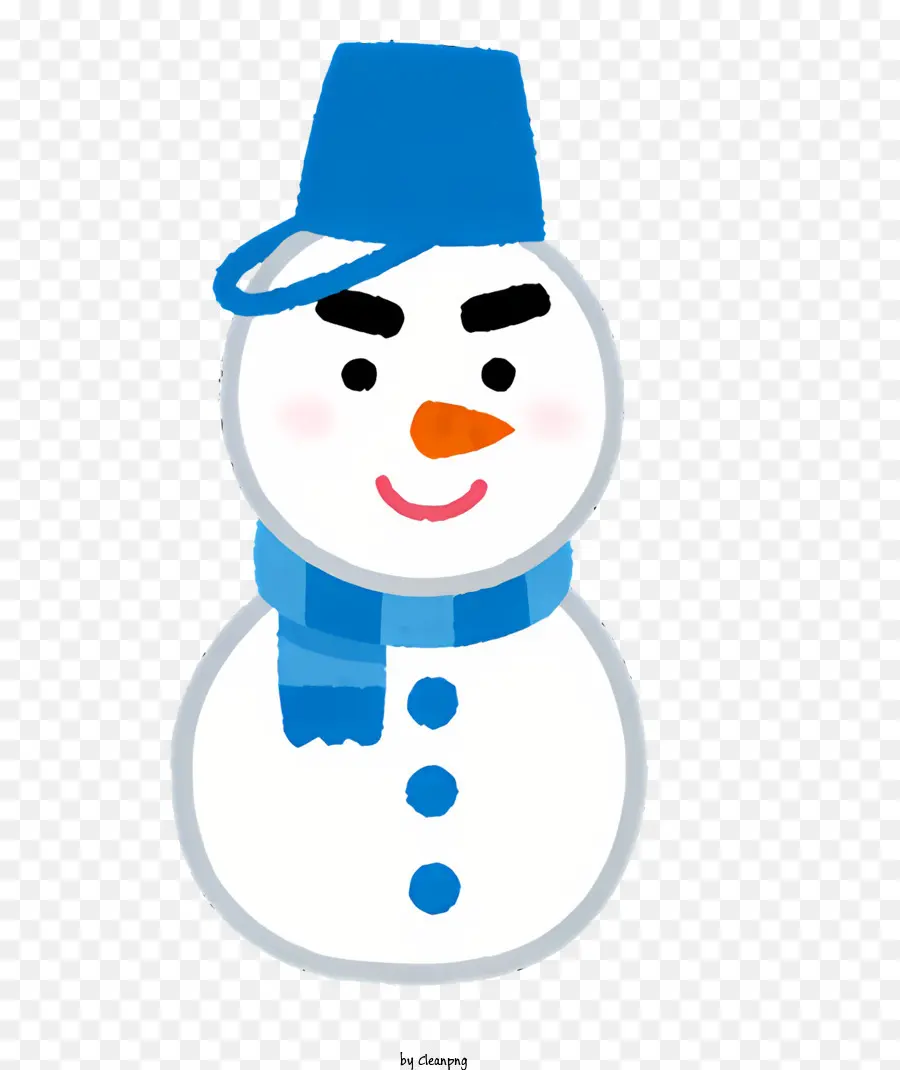 Muñeco De Nieve，Sombrero Azul PNG