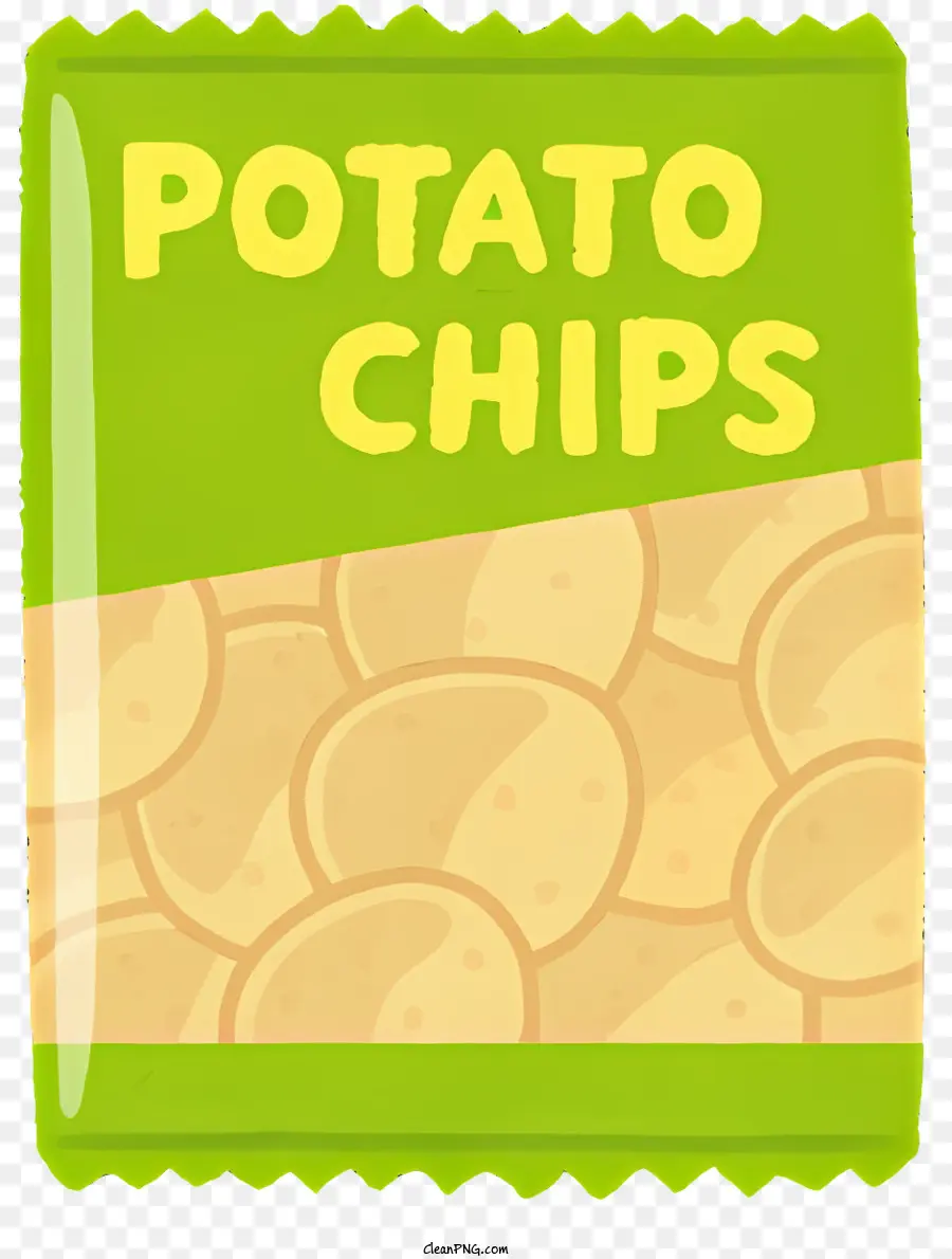 Potato Chips，Paquete Verde PNG
