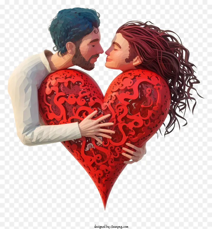 Personas Realistas Con Corazón De Amor，Pareja Con Corazon PNG