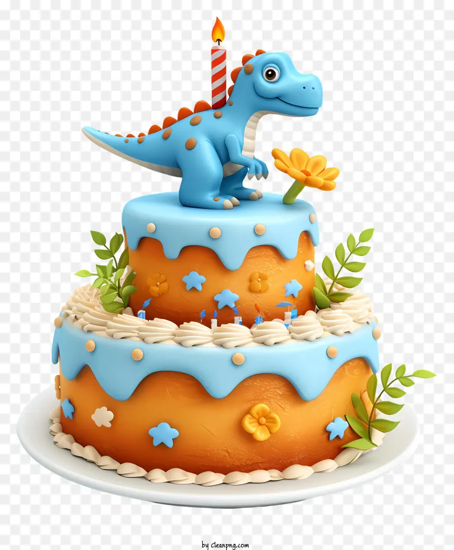 Pastel De Cumpleaños De Dinosaurio，Pastel De Dinosaurio PNG