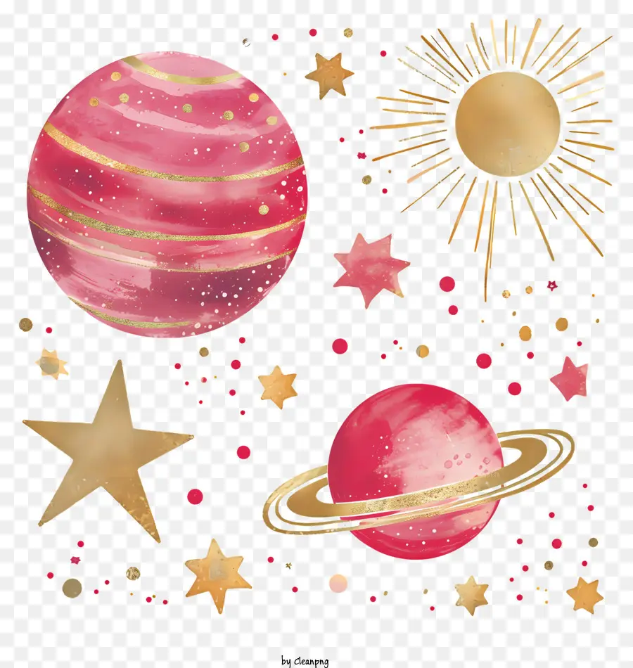 Planeta Galaxia，Planetas Rosas PNG