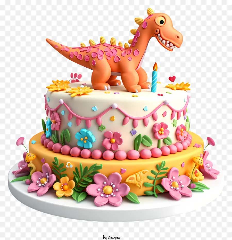 Pastel De Cumpleaños De Dinosaurio，Pastel De Dinosaurio PNG