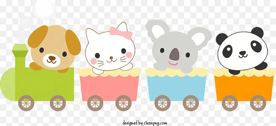 Tren，Animales Lindos PNG