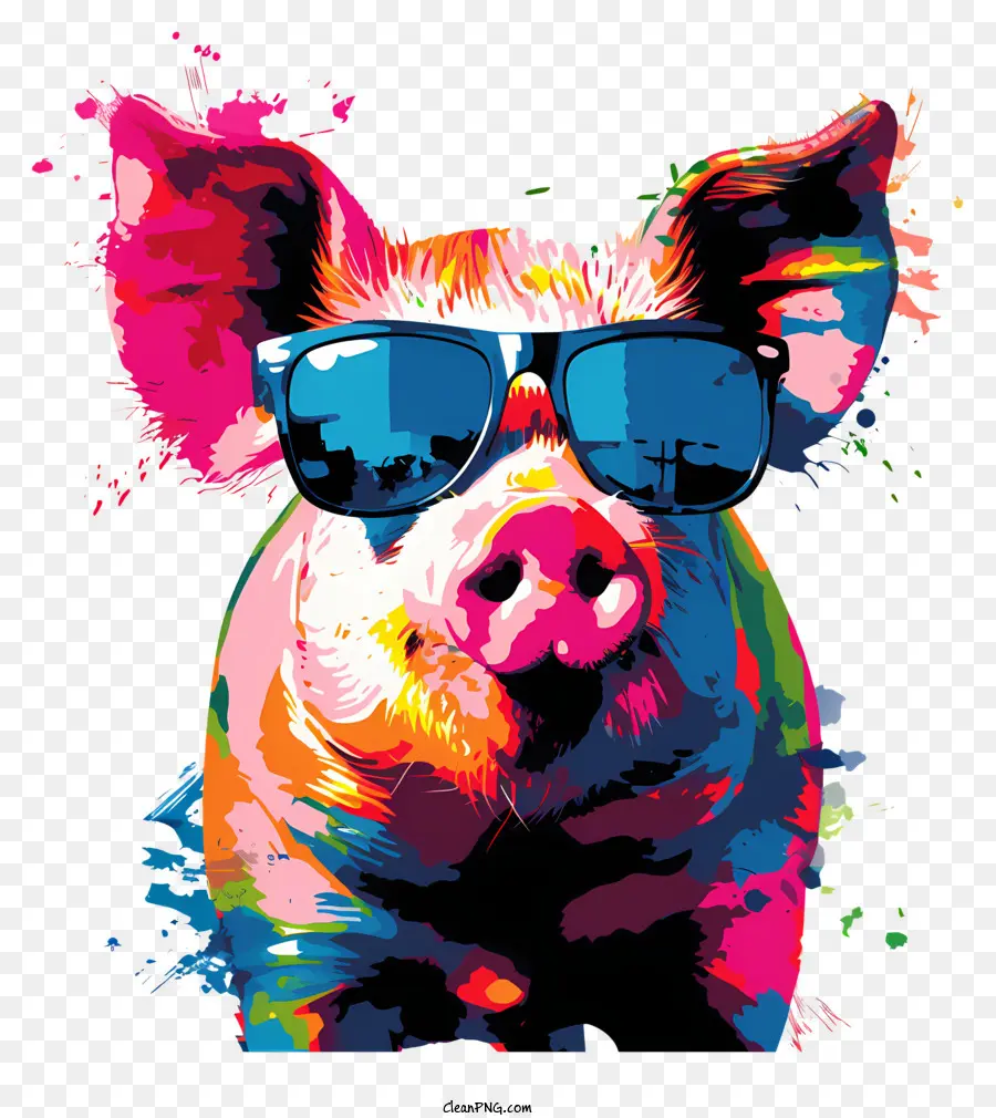 Día De Cerdo，Cerdo Colorido PNG