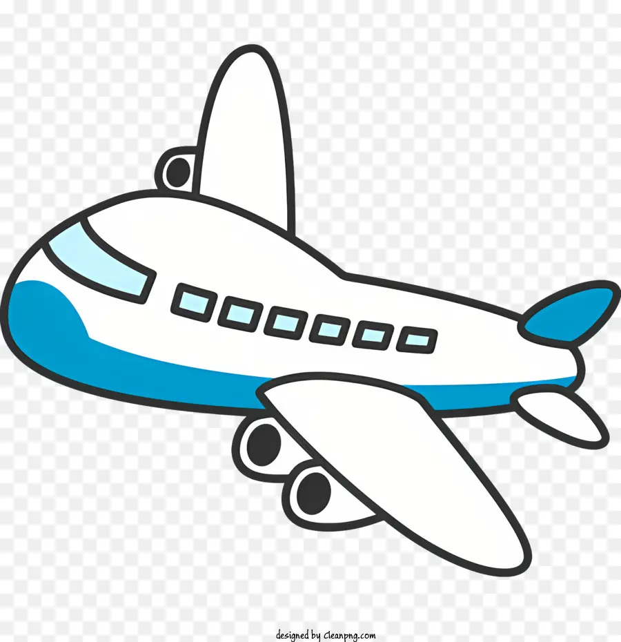 Avión，Ilustración De Dibujos Animados PNG