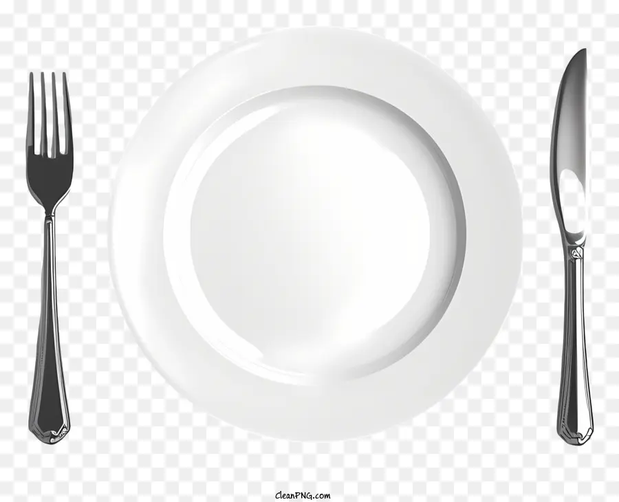 Plato De Cubiertos，De Porcelana Blanca De La Placa PNG