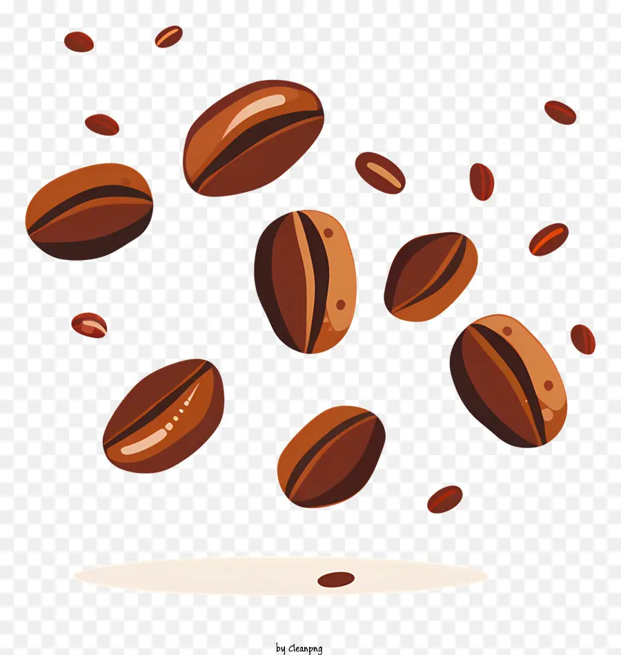 Volando Granos De Café，Granos De Café Asados PNG