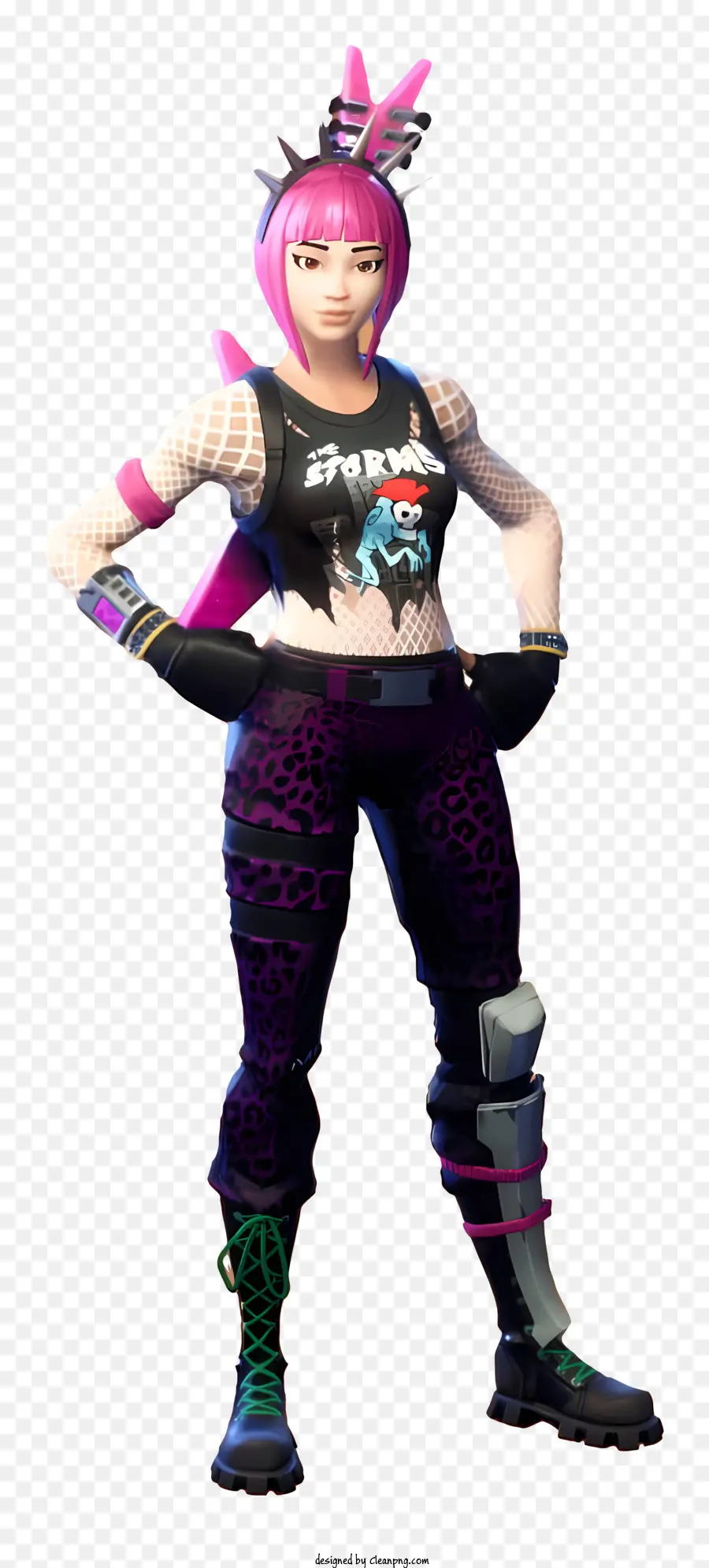 Fortnite，Peluca Rosa PNG