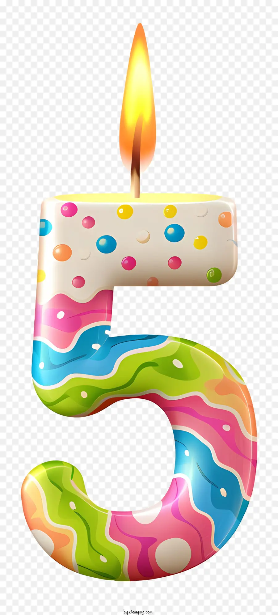 Vela De Cumpleaños Número 5，Vela De Cumpleaños PNG