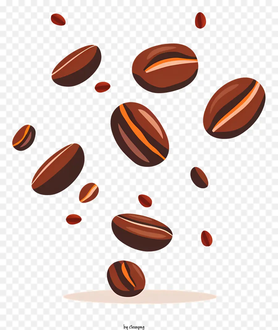 Volando Granos De Café，Granos De Café Asados PNG